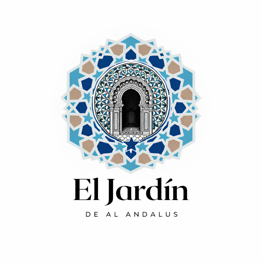 El Jardín de Al Andalus — a horseshoe arch within an eight-pointed zellij star