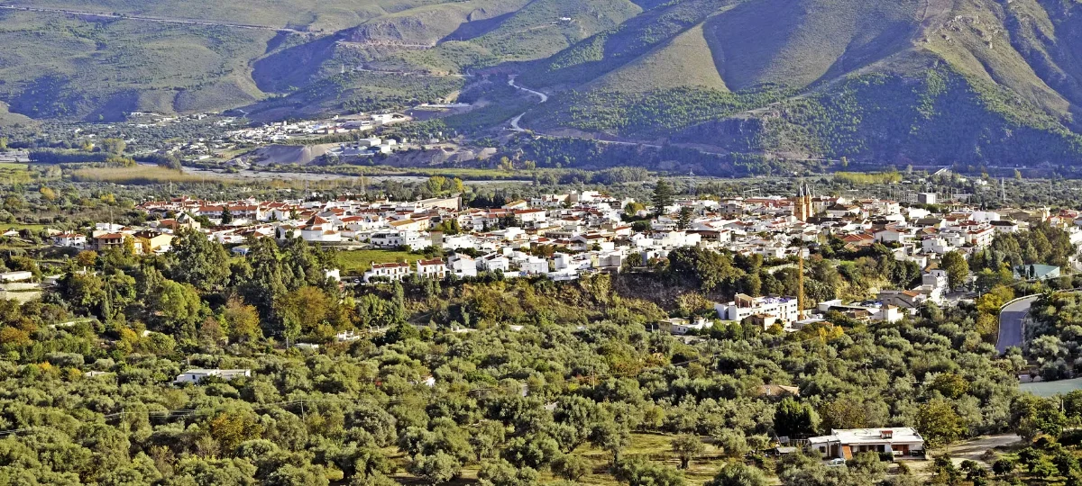 Órgiva and the Alpujarras beneath the Sierra Nevada